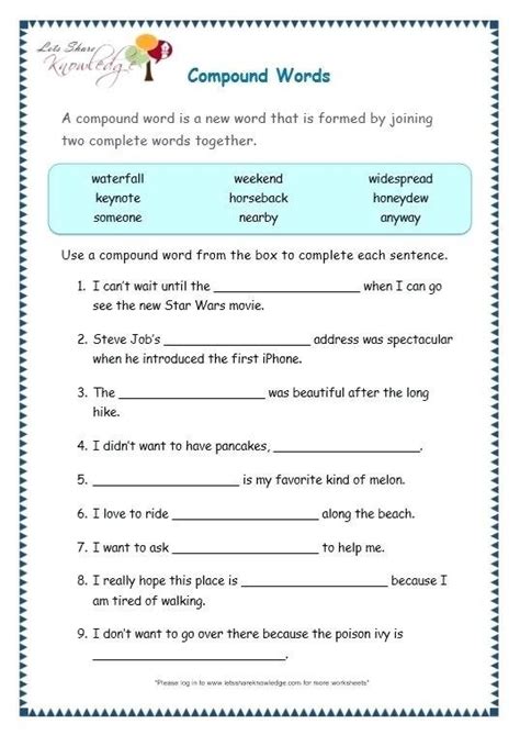 Grammar Worksheets For Grade Worksheets Master