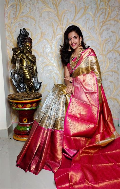 Kanjivaram Pure Silk Saree Indian Wedding Saree With Blouse Etsy