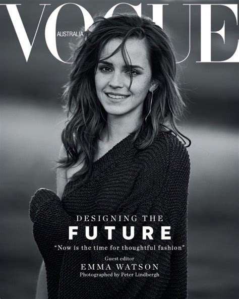 Emma Watson Black And White Fashion Shoot Vogue Australia Cover Fashion Gone Rogue