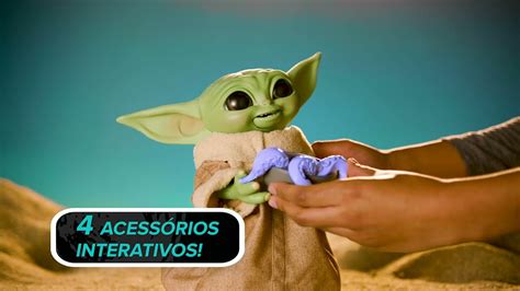 Boneco Star Wars Baby Yoda Snackin Grogu Com Sons E Movimentos Hasbro