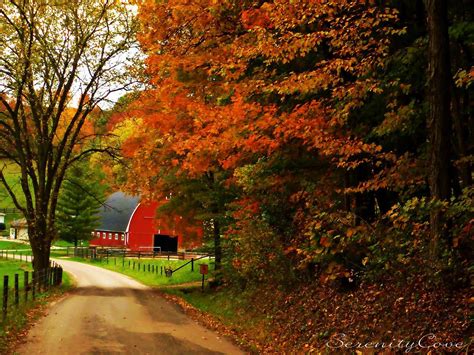 Barn In Autumn Landscape Hd Desktop Wallpaper Widescreen High