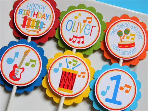 Music Cupcake Toppers Music Cupcakes Music Party Decor Etsy Music