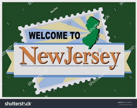 Welcome New Jersey Sign Best Quality Stock Vector Royalty Free