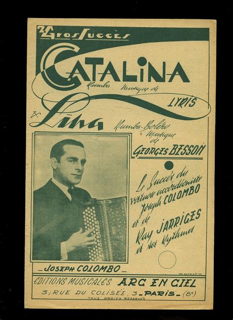 Lina Rumba Bolero Catalina Rumba Musicians Vintage French