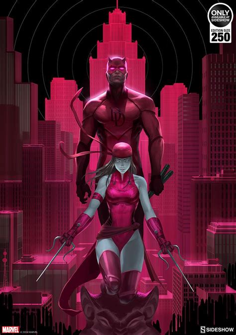 Marvel Daredevil And Elektra Art Print By Sideshow Collectibles