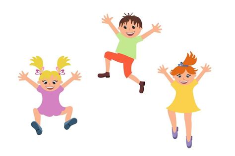Kids Jumping Cartoon Images Free Download Vector Psd And Stock Image