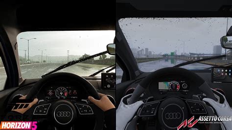 RAIN In Forza Horizon 5 Vs RAIN In Assetto Corsa YouTube