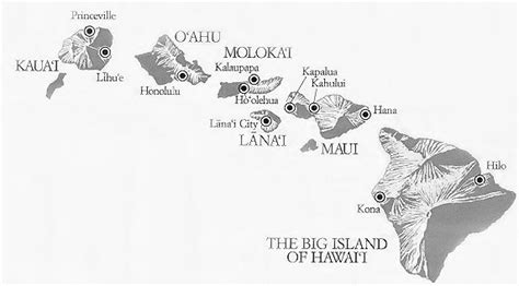 Map Hawaiian Islands Mapa Hawaii