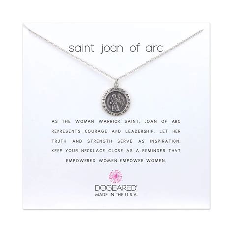 St Joan Of Arc Gold Plated Necklace Dogeared Saint Joan Of Arc