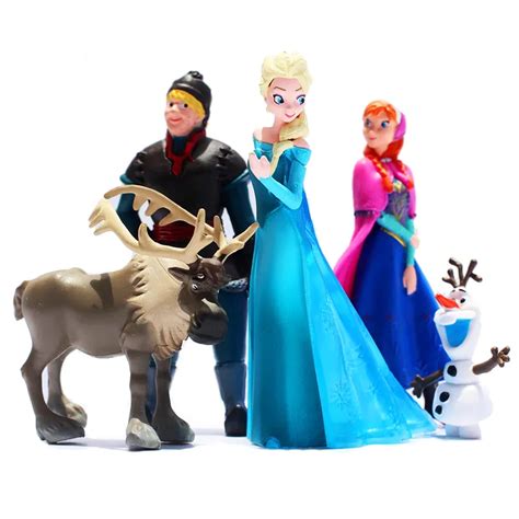 Disney Frozen Princess Anna Elsa Action Figures Kristoff Sven Olaf Pvc
