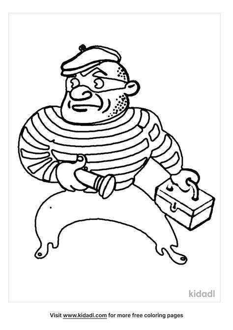 Robber Coloring Pages Coloring Home