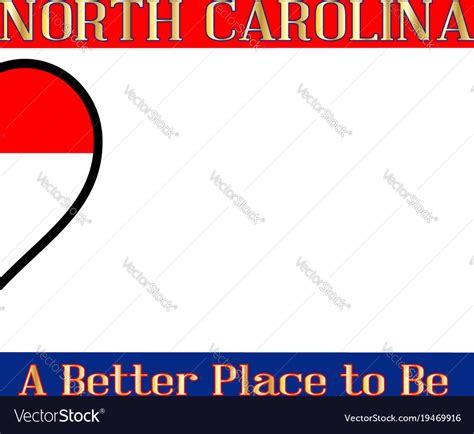 North Carolina License Plate Royalty Free Vector Image