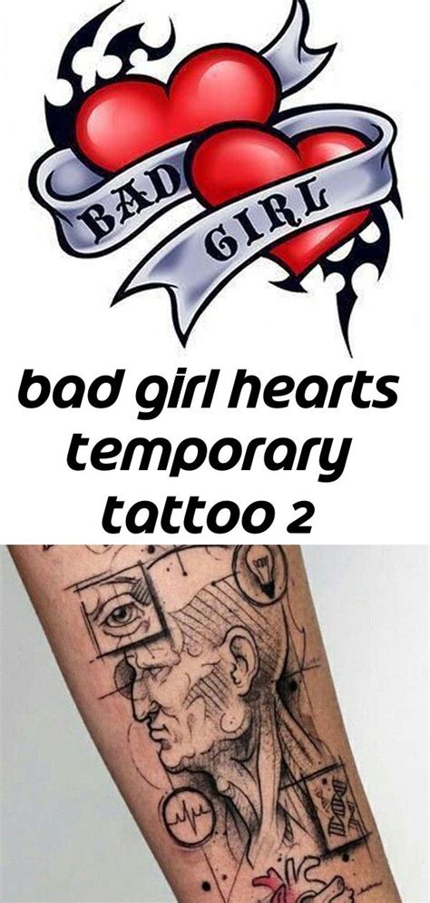 Bad Girl Hearts Temporary Tattoo Heart Temporary Tattoos Temporary Tattoo Tiny Flower Tattoos