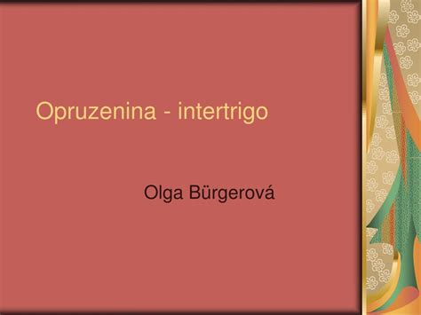 Ppt Opruzenina Intertrigo Powerpoint Presentation Free Download