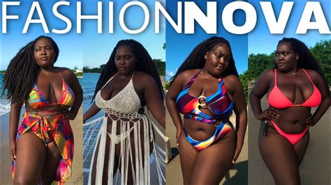 fashion nova curve swimwear haul at a beach in jamaica “part 2” 2021 ifeeliree youtube