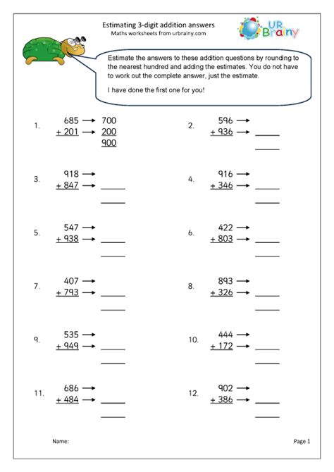 Estimating Maths Worksheets