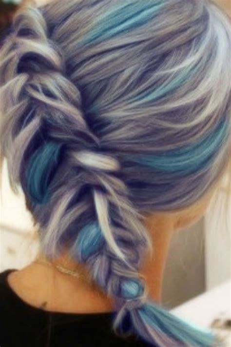 There are plenty of dyes make hues like shimmery platinum, smokey gunmetal, and silvery. Blue hair | Grey hair dye, Hair styles, Blue hair highlights