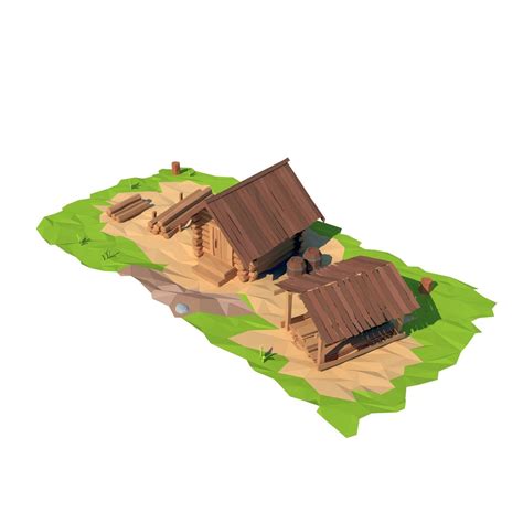 The sawmill creates 6 planks and 1 sawdust per log. Cartoon wooden sawmill (With images) | Sawmill, Cartoon ...