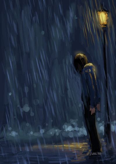Sad Boy In Rain Wallpaper
