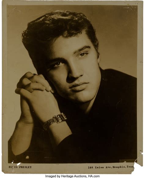Elvis Presley Signed Sun Records Promotional Photo Also Signed By Lot