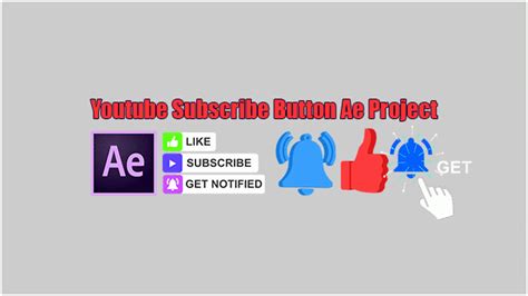 Youtube Subscribe Button And Bell Icon Animation After