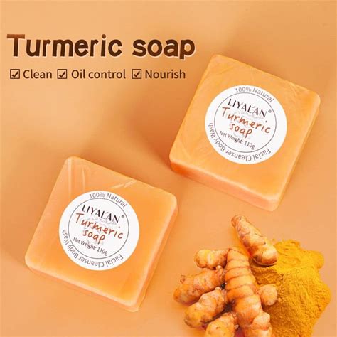 Liyal An Turmeric Soap Bar Acne Bar Soap Turmeric Face Ginger Soap