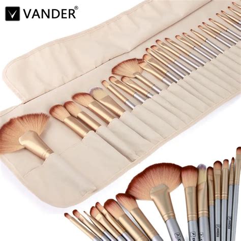 vanderlife pro soft champagne gold 32pcs makeup brushes set beauty cosmetic make up tools powder