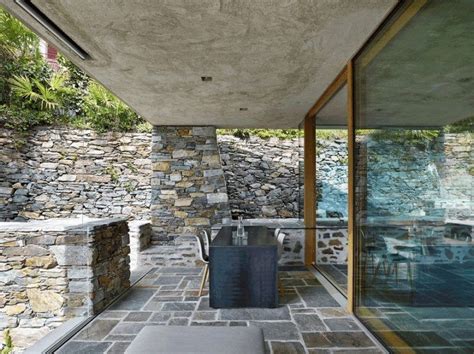 Stunning Stone House In Switzerland Unveils Modern Interiors Lakeside