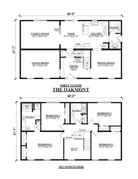 Two Story Floor Plans Kintner Modular Homes Inc