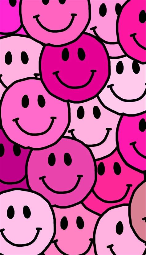Pink Drippy Smiley Face Wallpapers Wallpaper Cave
