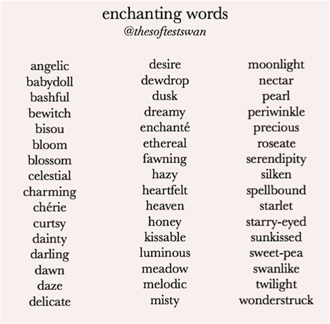 Aesthetic Words With D Aesthetic Things