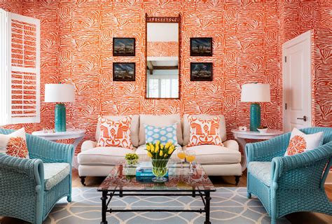 Orange White Living Room Wall Decor Siatkowkatosportmilosci