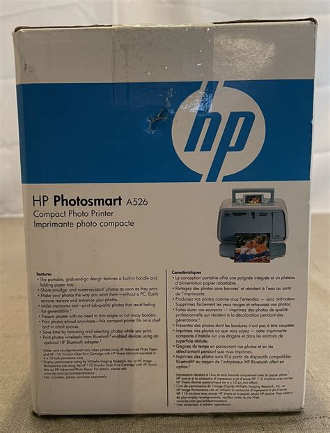 Hp Photosmart A526 Compact Photo Printer Vivera 110 Ink Lcd Display Ebay