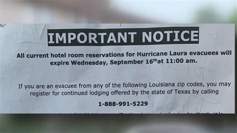 Hurricane Laura Evacuees Told To Vacate Hotel Reassigned To New One