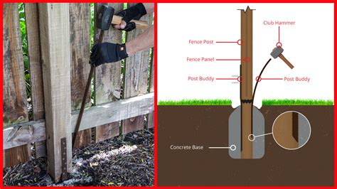 Fence Post Repair Quick Easy And Affordable Post Buddy Uk