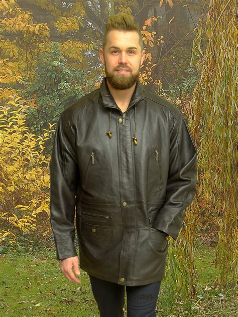 Leather Parka And Duffle Coats For Men Higgs Leathers Essex