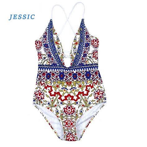 Jessic Sexy Floral Print Bikini Set Bathing Suit Cute Swimwear Women Swimsuit Ruffle High Waist