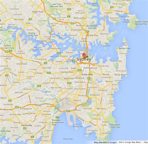 Map Of Sydney World Easy Guides