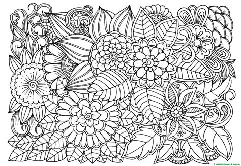 Dibujos Para Colorear Con Flores Páginas Imprimibles