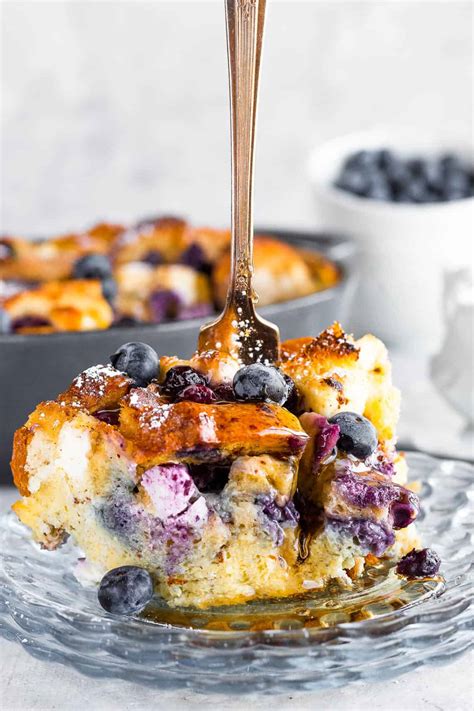 Warm Baked Blueberry French Toast Casserole Easy Weeknight Recipes
