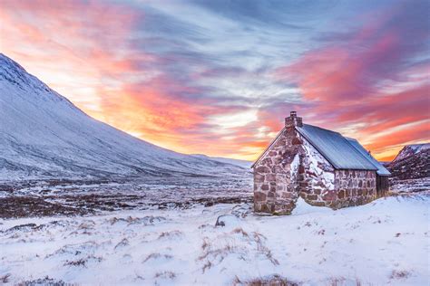 Bothy Cairngorms Clouds Cold Cottage Dawn Frost Frosty Frozen