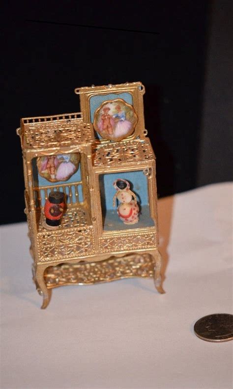 Browse the user profile and get inspired. Antique Doll Miniature Curio Cabinet Metal W/ Miniatures ...