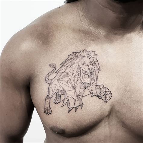 50 Geometric Lion Tattoo Designs And Meanings