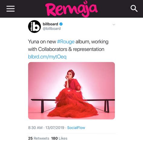 Album Yuna ‘rouge Dapat Perhatian Forbes Billboard And Media Barat