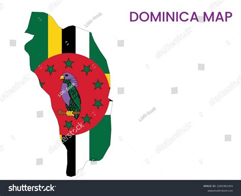 High Detailed Map Of Dominica Outline Map Of Royalty Free Stock