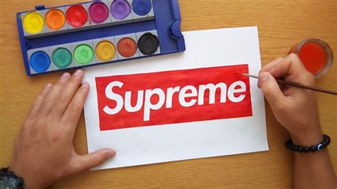 How To Draw The Supreme Logo Diy Supreme Logo Youtube