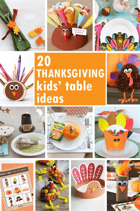 20 Thanksgiving Kids Table Ideas Fun Diy Thanksgiving