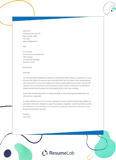Editable Cover Letter Templates For Word
