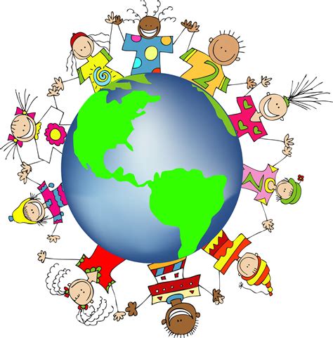 Kids World Hands Friends Networks Globe Illustration Small Free