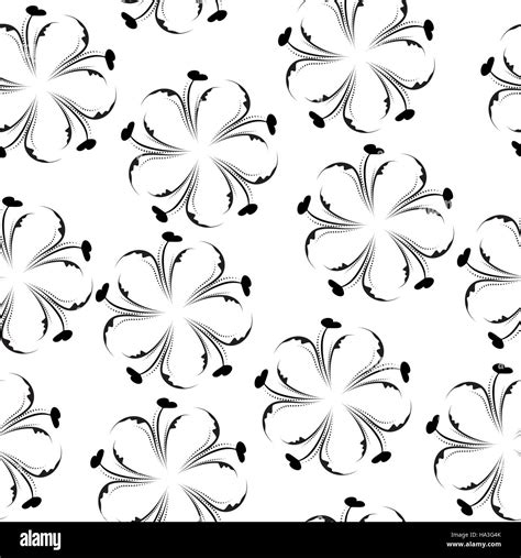 Elegant Floral Seamless Pattern Black And White Wallpaper Flower